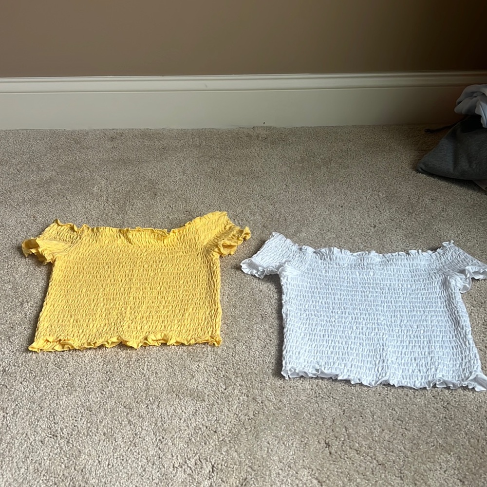 White and Yellow Cute Shirts